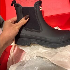 Hunter Black Chelsea Boot